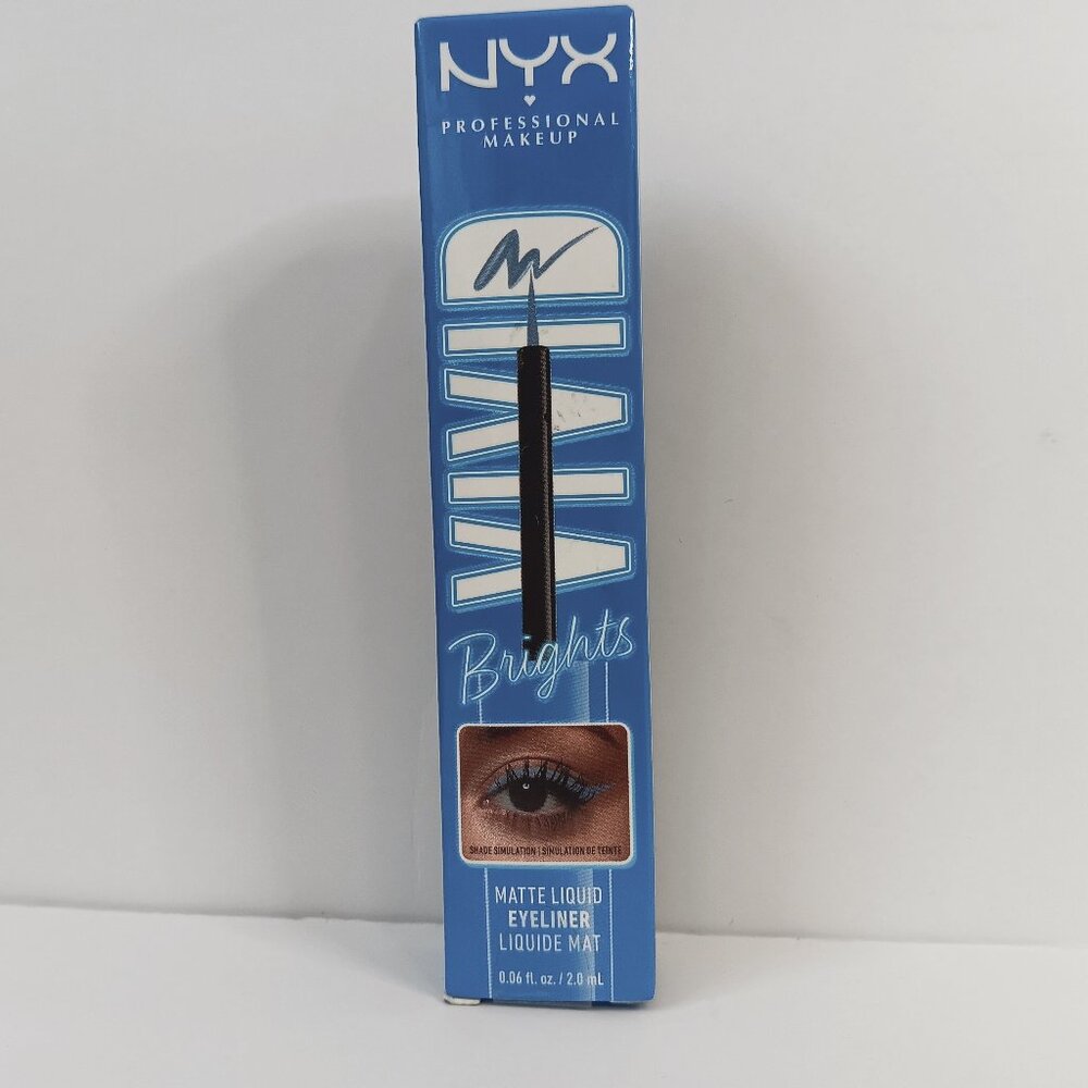 NYX Cobalt Crush Vivid Brights Matte Liquid Eyeliner 0.06 fl. oz /2.0 mL VBLL05